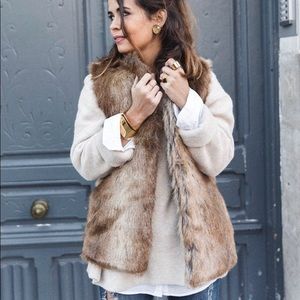 Zara faux fur vest
